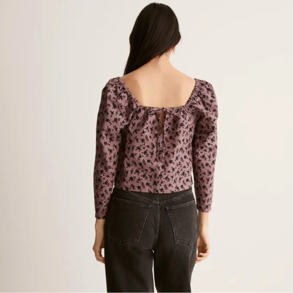 Madewell tie-back floral top
